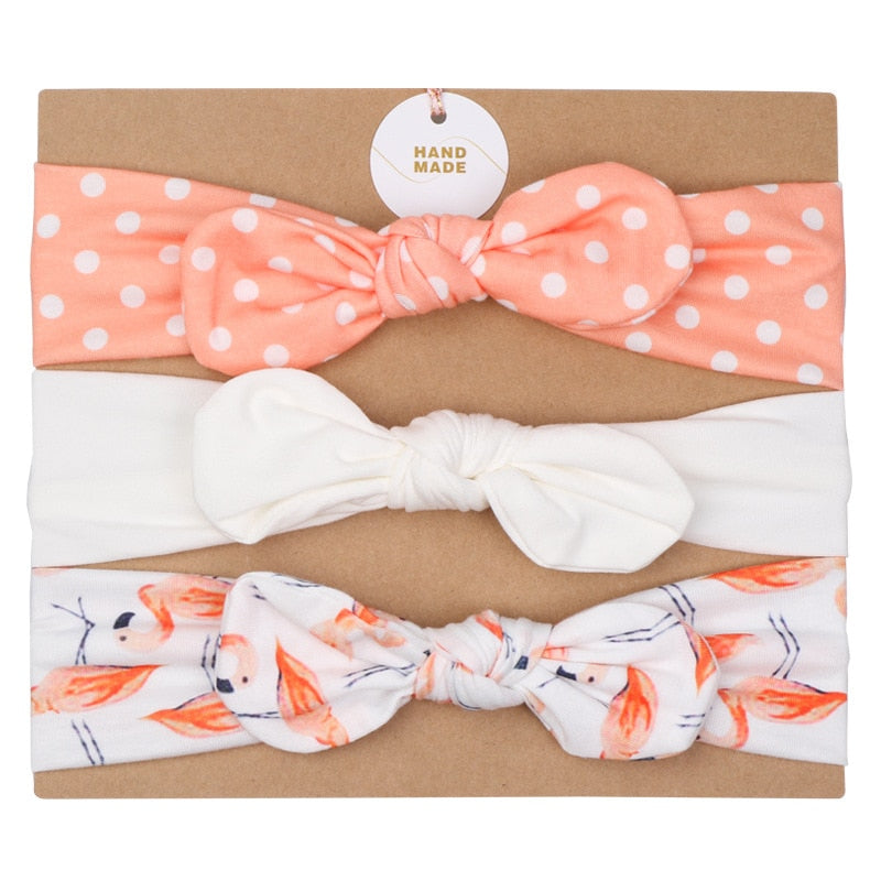 3 pcs Baby Bowknot  Flower Headbands
