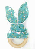 Organic Wooden Baby  Bunny Ears Teether