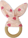 Organic Wooden Baby  Bunny Ears Teether