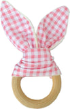 Organic Wooden Baby  Bunny Ears Teether