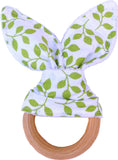 Organic Wooden Baby  Bunny Ears Teether
