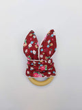 Organic Wooden Baby  Bunny Ears Teether