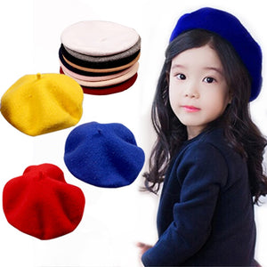 Cute Adjustable  Wool Baby / Kid Cap