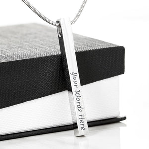 Bar Necklace, A Special Gift That Will be Kept Forever